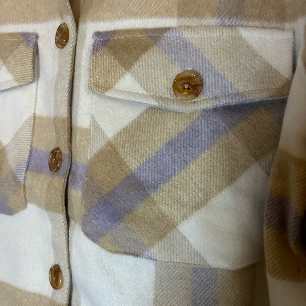 NWT Blank NYC MSRP $98 Keep Rolling Plaid Shacket with Pockets - Size Large - Picture 11 of 11